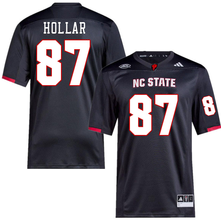 Men #87 Jayden Hollar NC State Wolfpack College Football Jerseys Stitched-Black